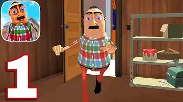 Hello Crazy Neighbor Game - Secret Family Escape 3D Gameplay Walkthrough Part 1 || Level 1 to 5 ||