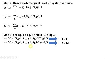 Production Function with Three Inputs: Finding Cost-Minimizing Input Bundle
