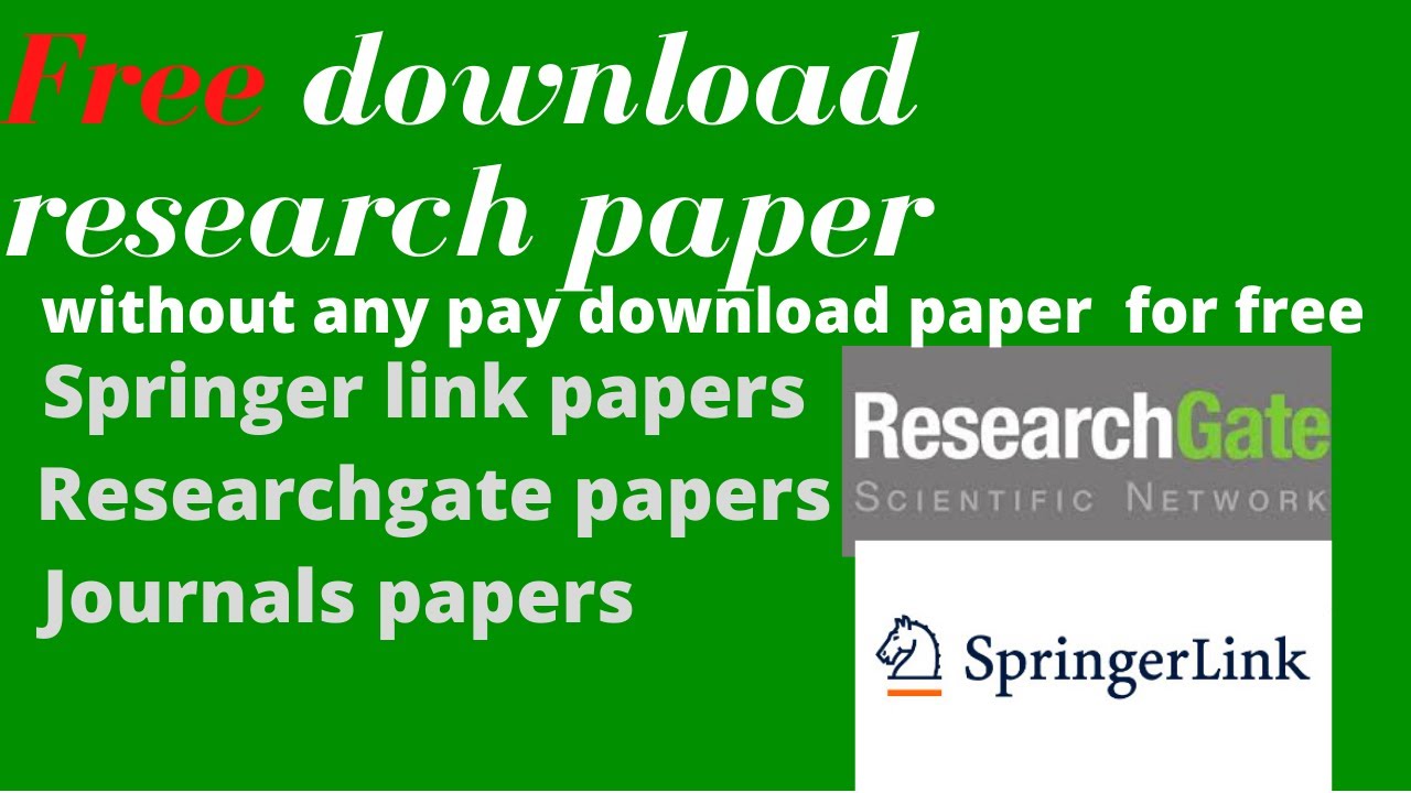 how to download research papers free from springer