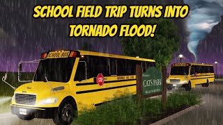 Greenville, Wisc Roblox l School Bus Field TORNADO Flood Escape Update Roleplay