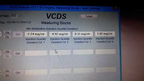 Passat B6 2.0TDI 140hp/103kw BMP injector problem (VCDS)