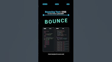Bouncing Text Effect 🏀 | Pure HTML/CSS Animation Tutorial | mzcode01 #coding #shorts #css #webdesign