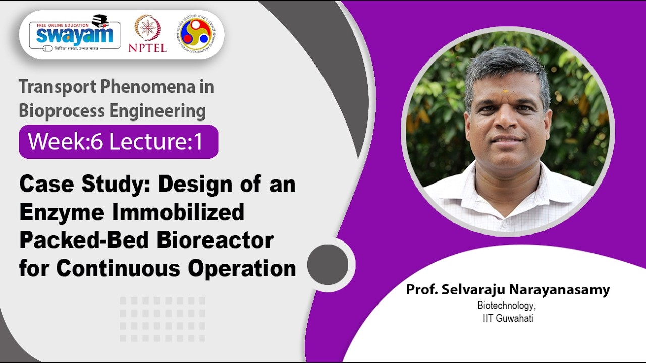 Lec 26: Case Study: Design of an Enzyme Immobilized Packed-Bed Bioreactor for Continuous Operation