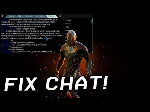 Warframe - Chat Broken / Not Connected FIXED!