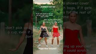 Arm cast tips! || not my video || #feedshorts #trending #vlogs #dance #cast