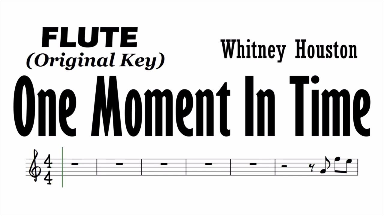 One Moment In Time Flute Orig Sheet Music Backing Track Play Along Partitura YouTube