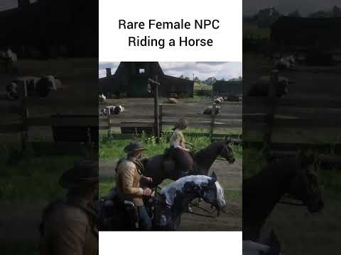 Rare Female NPC Riding a Horse #rdr #rdr2 #shorts