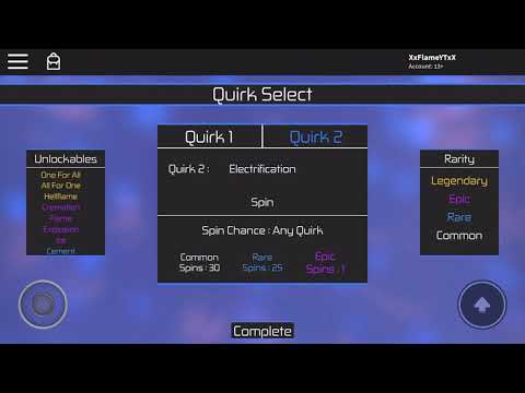 Spinning For A Legendary Quirk On Roblox Heroes Online Watch Till The End - boku no roblox remastered how to infinite spin quirk infinite