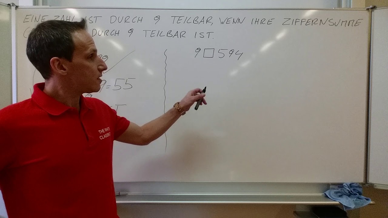 TEILBARKEITSREGEL - WANN ist eine ZAHL durch 9 TEILBAR