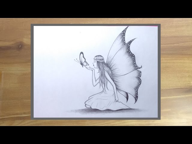 Pencil Shading Drawing - Beautiful Lady Sketching Easy - YouTube