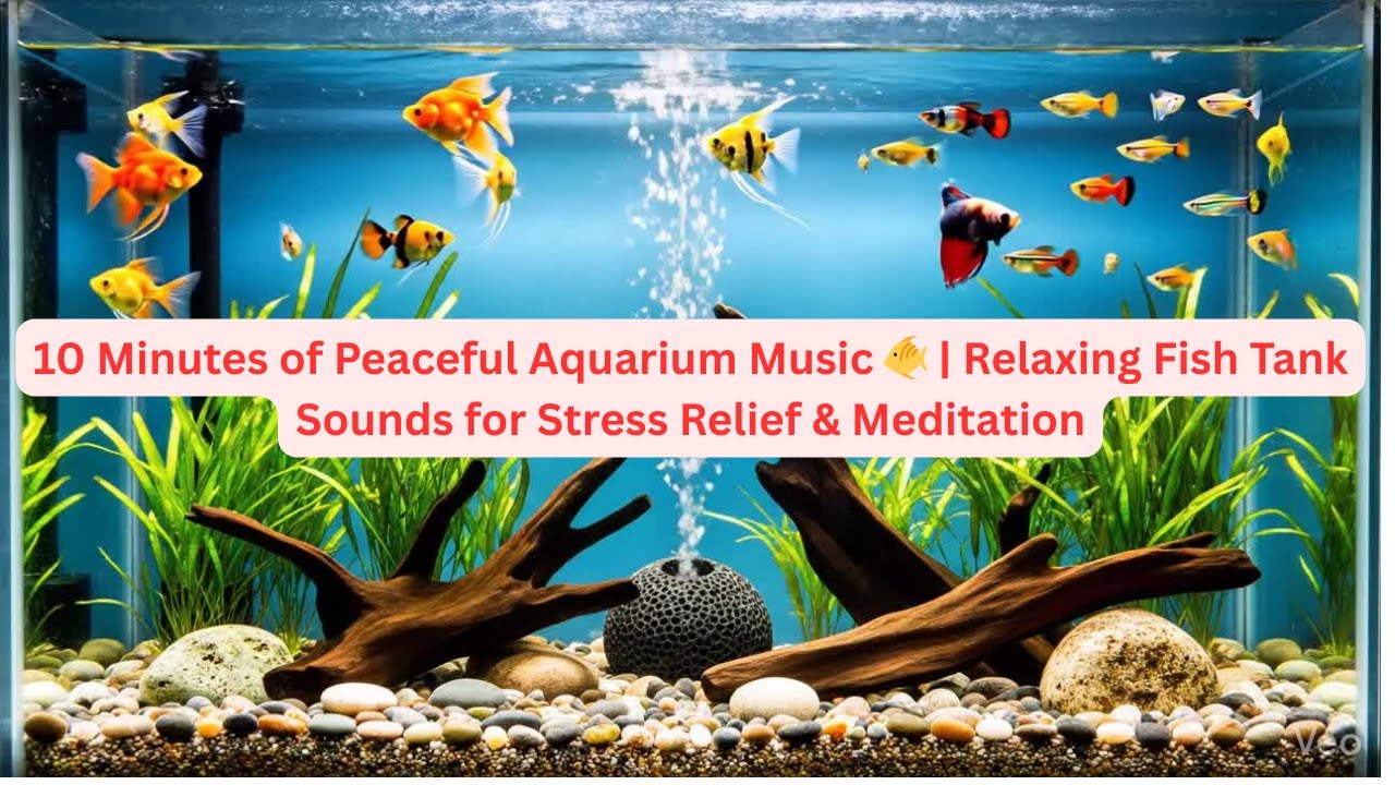 10 Minutes of Peaceful Aquarium Music 🐠 | Relaxing Fish Tank Sounds for Stress Relief & Meditation