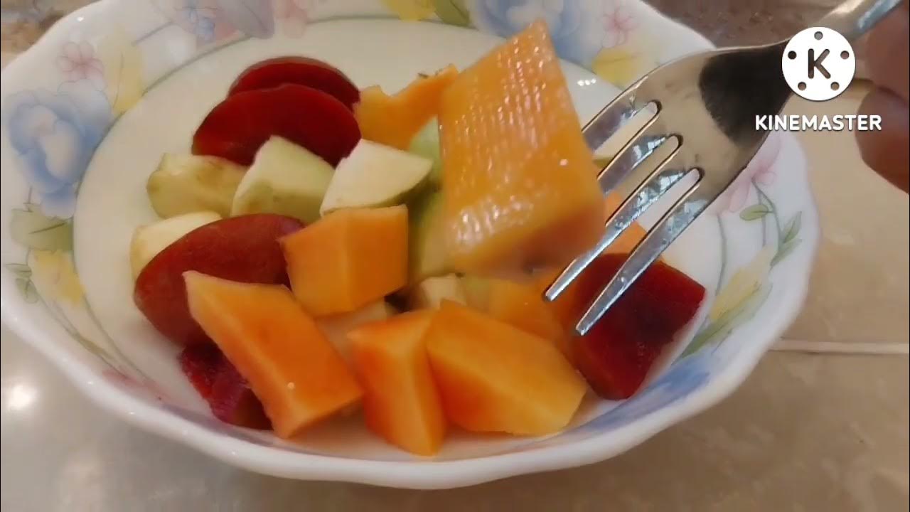 🥗Healthy Breakfast Fruit Bowl🥗 video credits Kinemaster YouTube