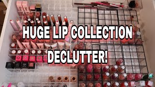 RUTHLESS LIP COLLECTION DECLUTTER! | IT'S TIME FOR IT TO GO!!
