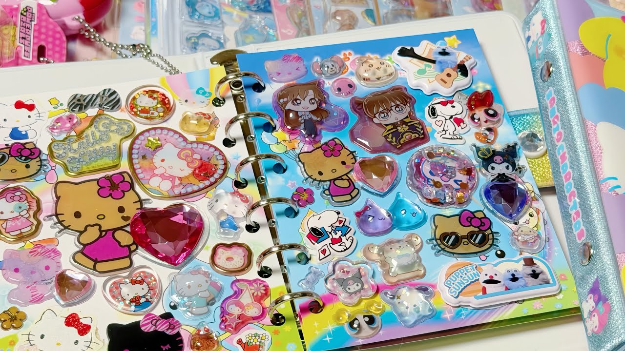 【ASMR】入手困難なサンリオ新作シールをGETした✊🏻‪💖シール帳作るよ〜！sanrio 平成女児