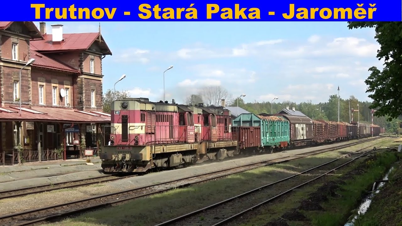 Nákladní vlaky z Trutnova přes Starou Paku a Horka u St.P. na Jaroměř.