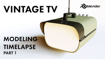 3D Modeling Timeplapse - Making a Vintage TV in Blender (part 1)