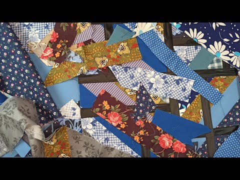 Способ объединить любые цвета и фактуры! Лоскутный блок из обрезков. Пэчворк для начинающих. МК DIY