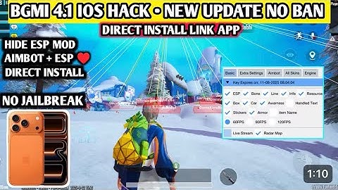 BGMI 4.1 iOS Hack Latest 2025 | Safe For Main ID | Direct Install BGMI Skin Hack iPhone BGMI 4.1