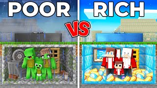 Poor Family Mikey BUNKER vs Rich Family JJ BUNKER Survival Battle in Minecraft !  Maizen