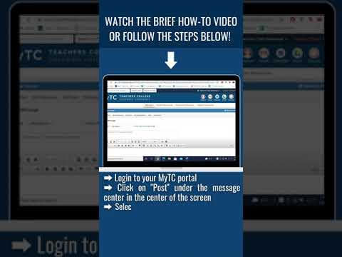 How to Post a Message on the MyTC Portal