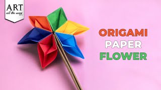 How to Make an Origami Flower | Easy Origami Flower | Paper Flower | Paper Craft | @VENTUNOART