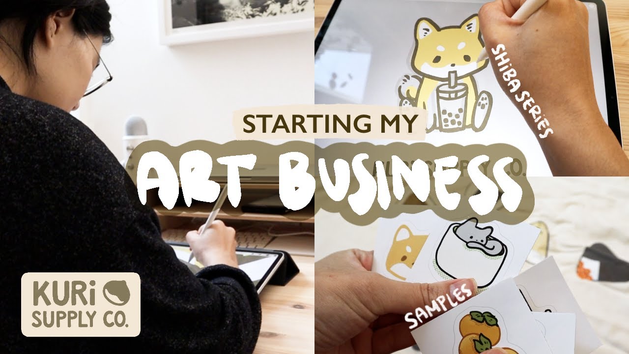 Starting My Art Business! 🌰🐕 First Month, Branding, Designing, Setting ...