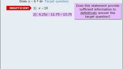 GMAT Data Sufficiency - Lesson 3 - Avoiding Common Mistakes, Part I