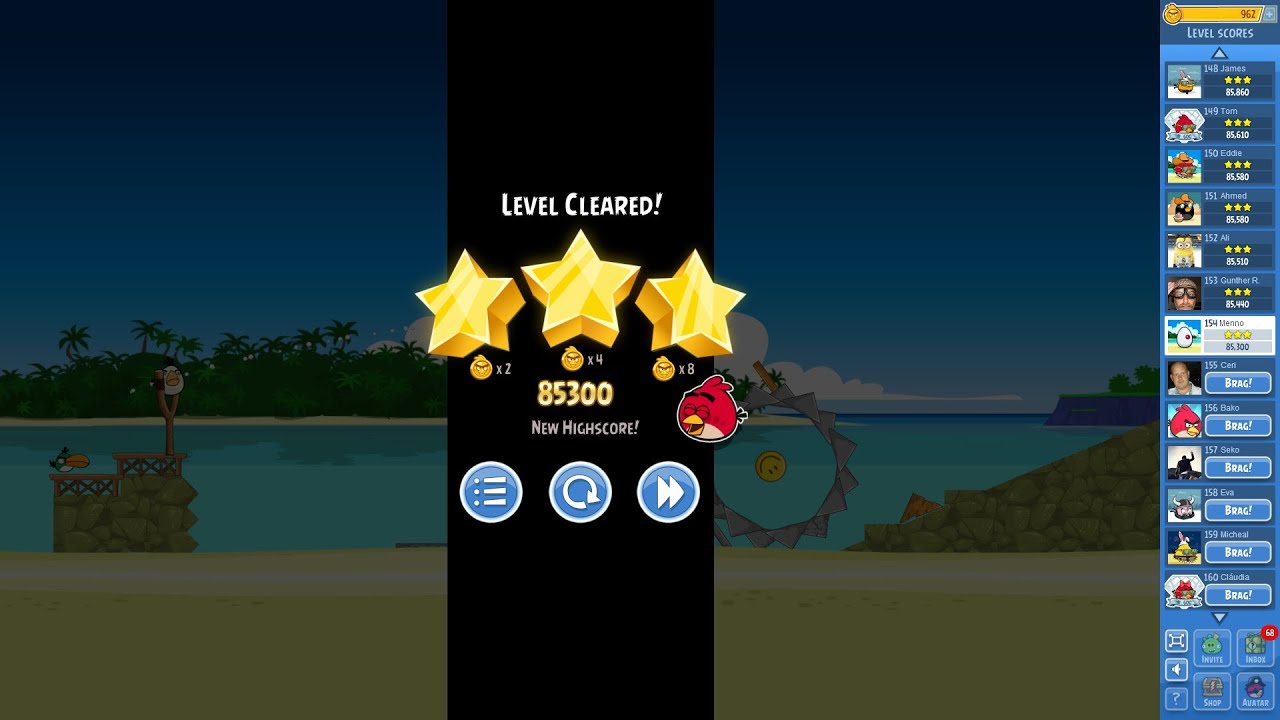 Angry Birds Friends Tournament Week 63 Level 4 High Score 85k (No Power-ups)