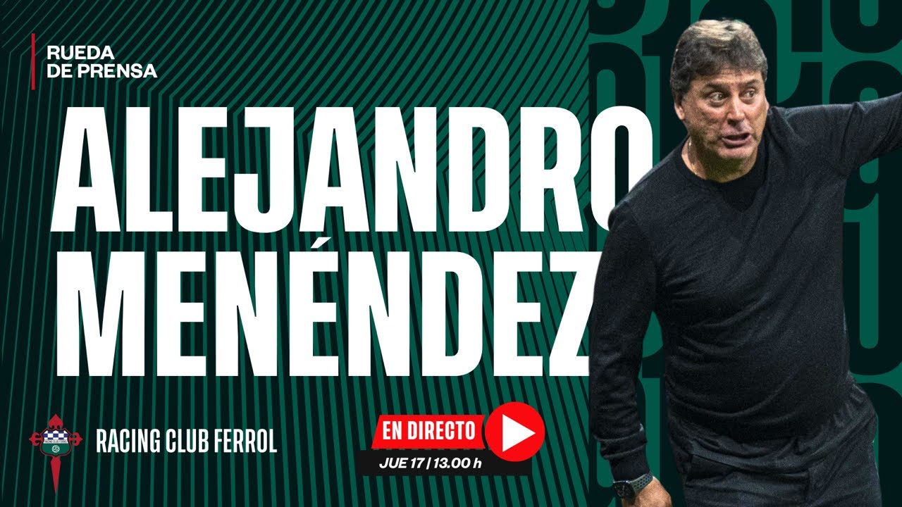 Alejandro Menéndez, entrenador del Racing Club Ferrol, en la previa del 