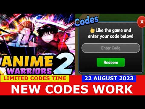 NEW CODES* [UPD16+3X] Anime Warriors Simulator 2 ROBLOX, LIMITED CODES  TIME