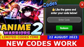 Anime Warriors Simulator 2 codes [UPD16+3X] (September 2023)