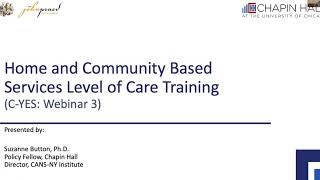 Detalles HCBS Eligibility for CYES - Webinar 3 Guía