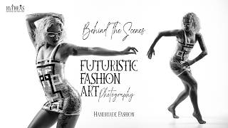 I Made a Futuristic Fashion Dress From Stretch Film | FASHION ART PHOTOSHOOT | Behind the Scenes screenshot 4