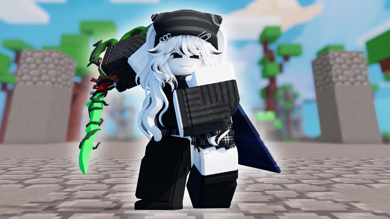 Tryharding As An E-Girl With Yuzi Kit In Roblox Bedwars