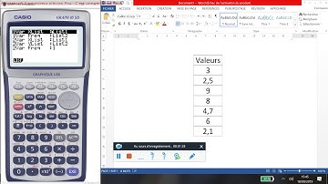 CASIO : Calculs statistiques à une variable sans effectifs