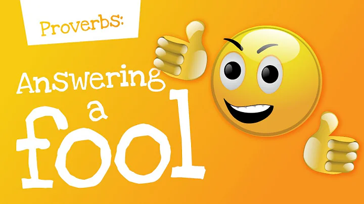 All Age Slot: Proverbs 26:4-5