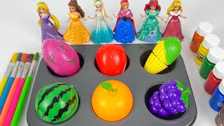 Satisfying Video I How to make Princess Lolipops in to Heart Pool AND Rainbow Painted Cutting ASMR