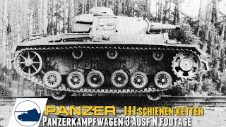 Rare Panzer III Ausf. N SKI Schienen Ketten Fahrzeug footage.