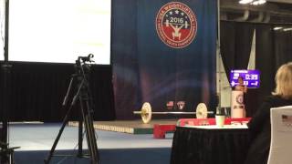 2016 USAW National Youth Championship 31kg women. Clean & Jerk attempt 2 at 33kg