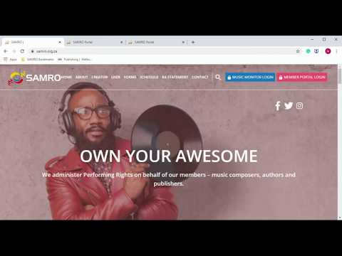 How to register/sign in with SAMRO