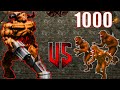 Cyberdemon vs 1000 imps  brutal doom monster infighting  full