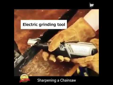Video: Oštrenje lanca pile strojem