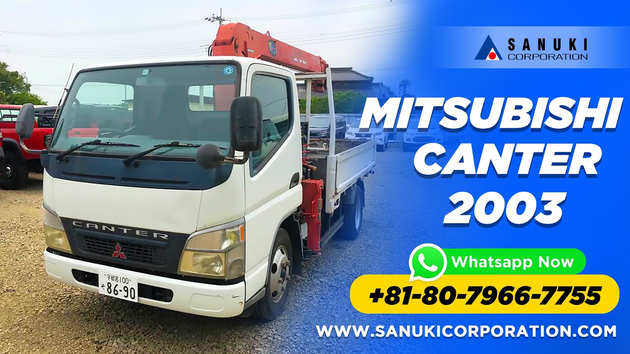 2003 MITSUBISHI CANTER Crane Truck 4 boom Canter Crane Truck