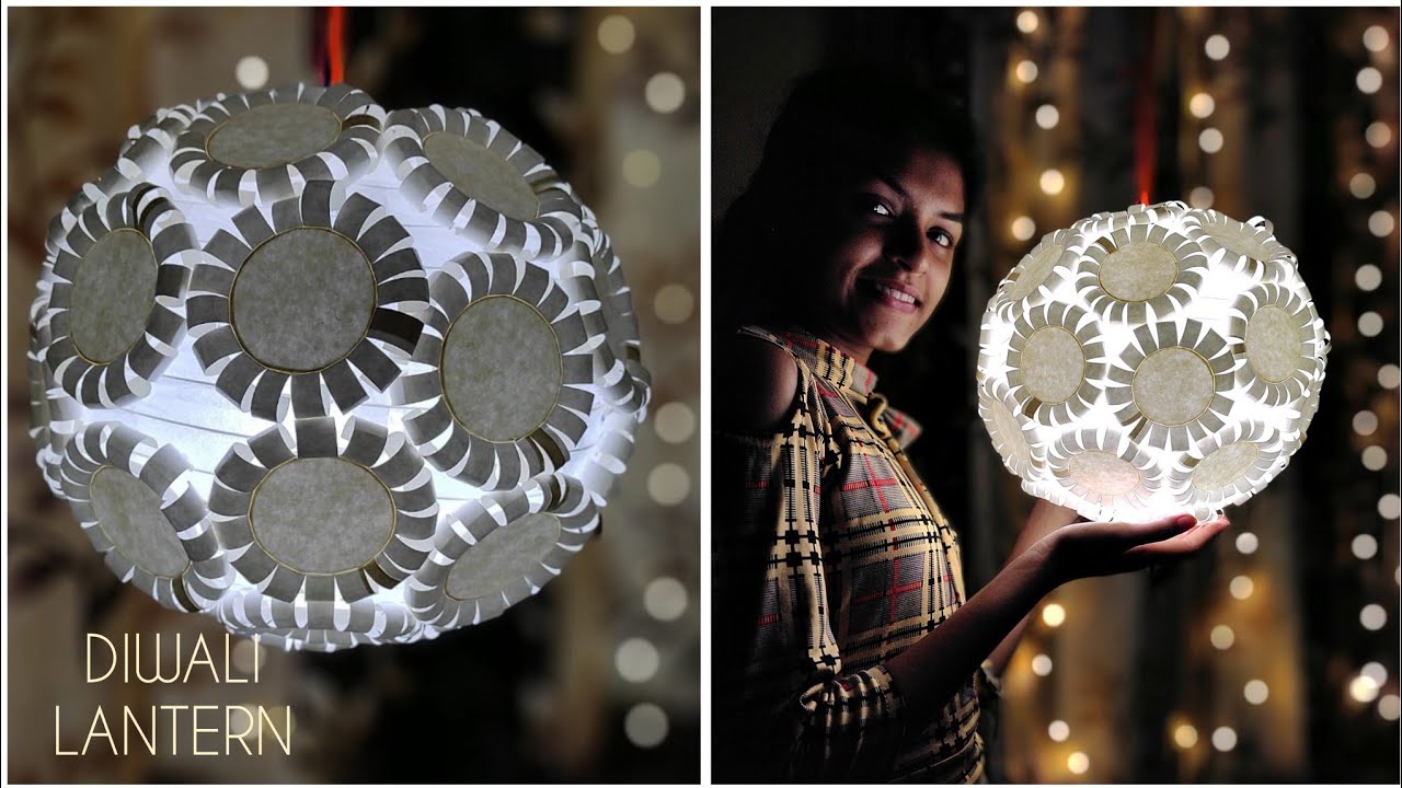 DIWALI LANTERN MAKING FROM PAPER CUPS || DIY PAPER CUP LANTERN ...