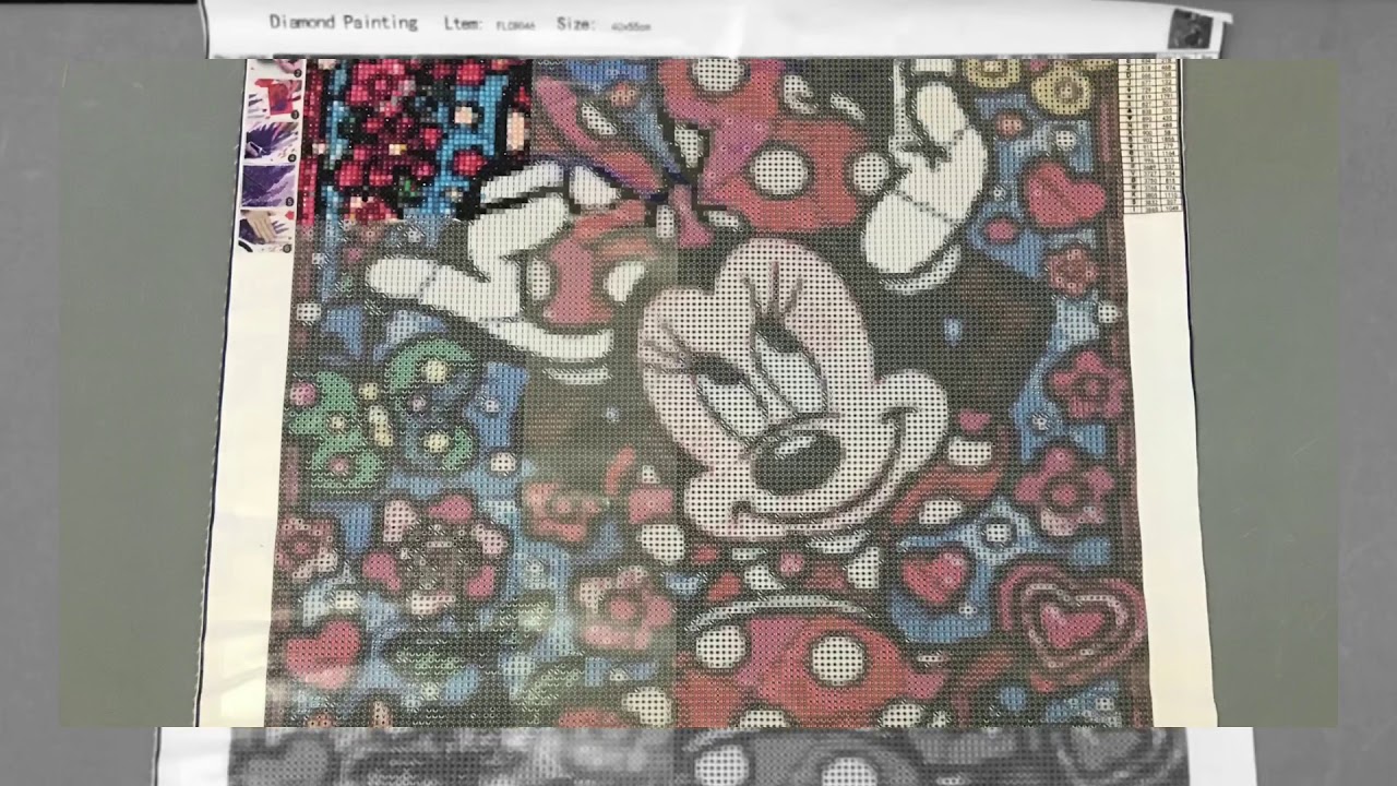 5d diamond painting unboxed and finished Minnie mouse cartoon painting ...