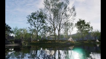 CGsorealCom Landscape Modern City Waterfront Park D5 Render