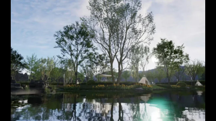 CGsorealCom Landscape Modern City Waterfront Park D5 Render