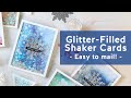 Glitter-Filled Shaker Cards (Easy Mail!) + Simon's January 2021 Card Kit!