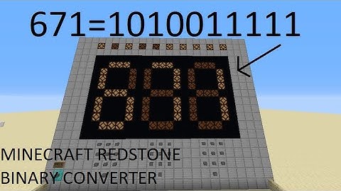 Minecraft: Redstone decimal to binary converter (english)