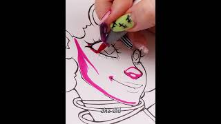 Drawing a Spooky Alien for Frightober 2023